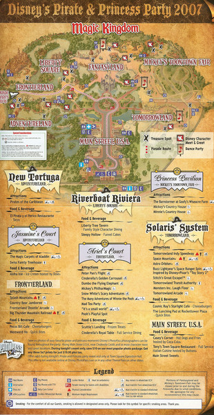 Disney World's Magic Kingdom Guide Map