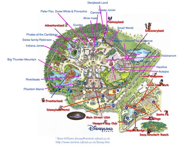 Map For Disneyland