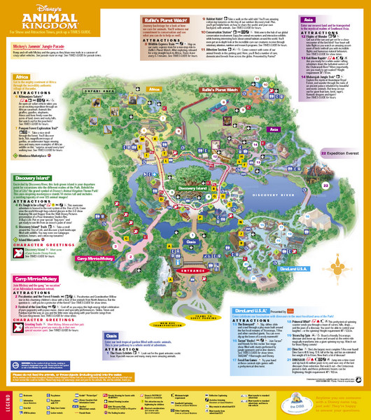 Disneys Animal Kingdom Map - Disney039s Animal Kingdom Orlando FL USA