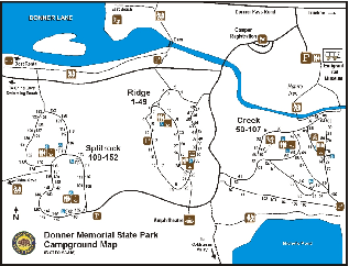 Donner Memorial State Park Campground Map