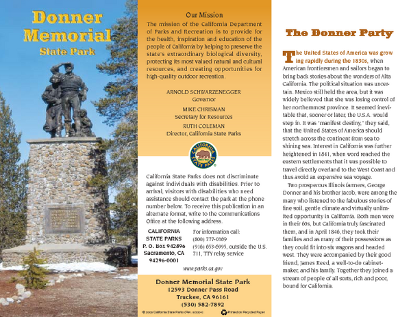 Donner Memorial State Park Map