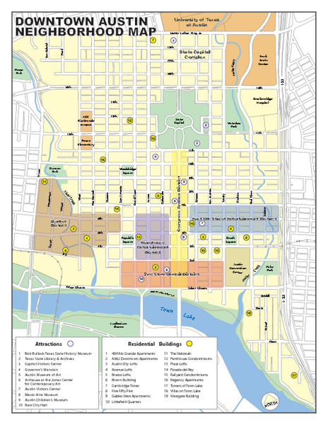 Downtown Austin District Map
