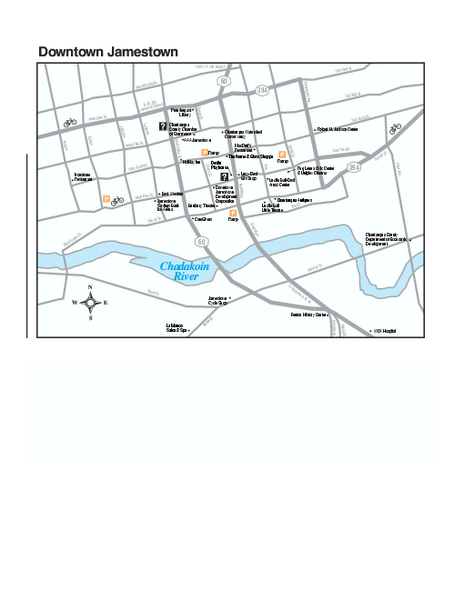 Downtown Jamestown Map