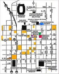 Downtown Lincoln, Nebraska Map