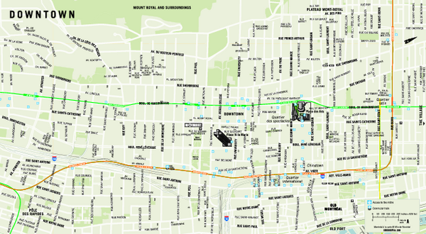 Fullsize Downtown Montreal Map