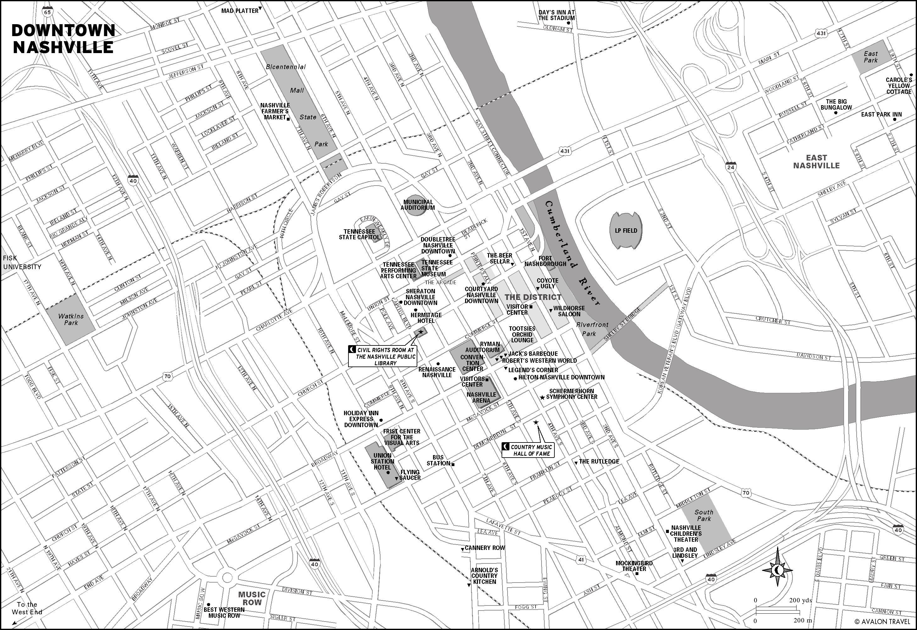 Downtownnashvillemap