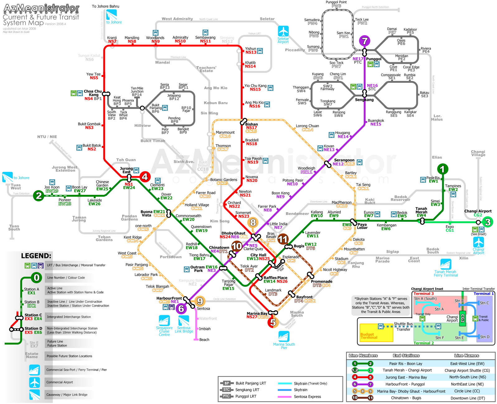 Downtown Singapore Transit Map - Bukit Timah Singapore • Mappery