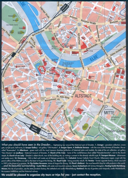 Dresden Tourist Map