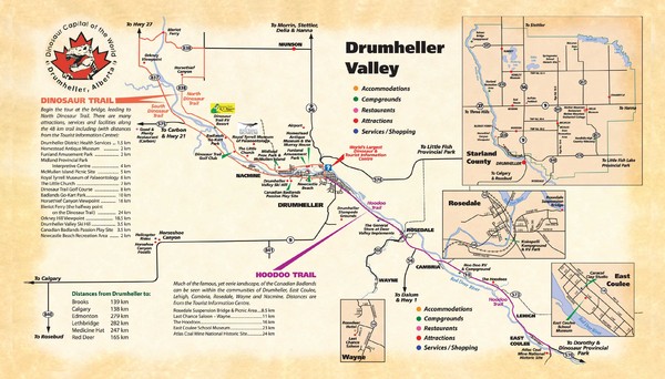 Drumheller Valley Tourist  Map