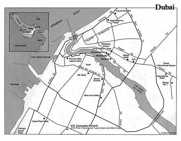 map of dubai city