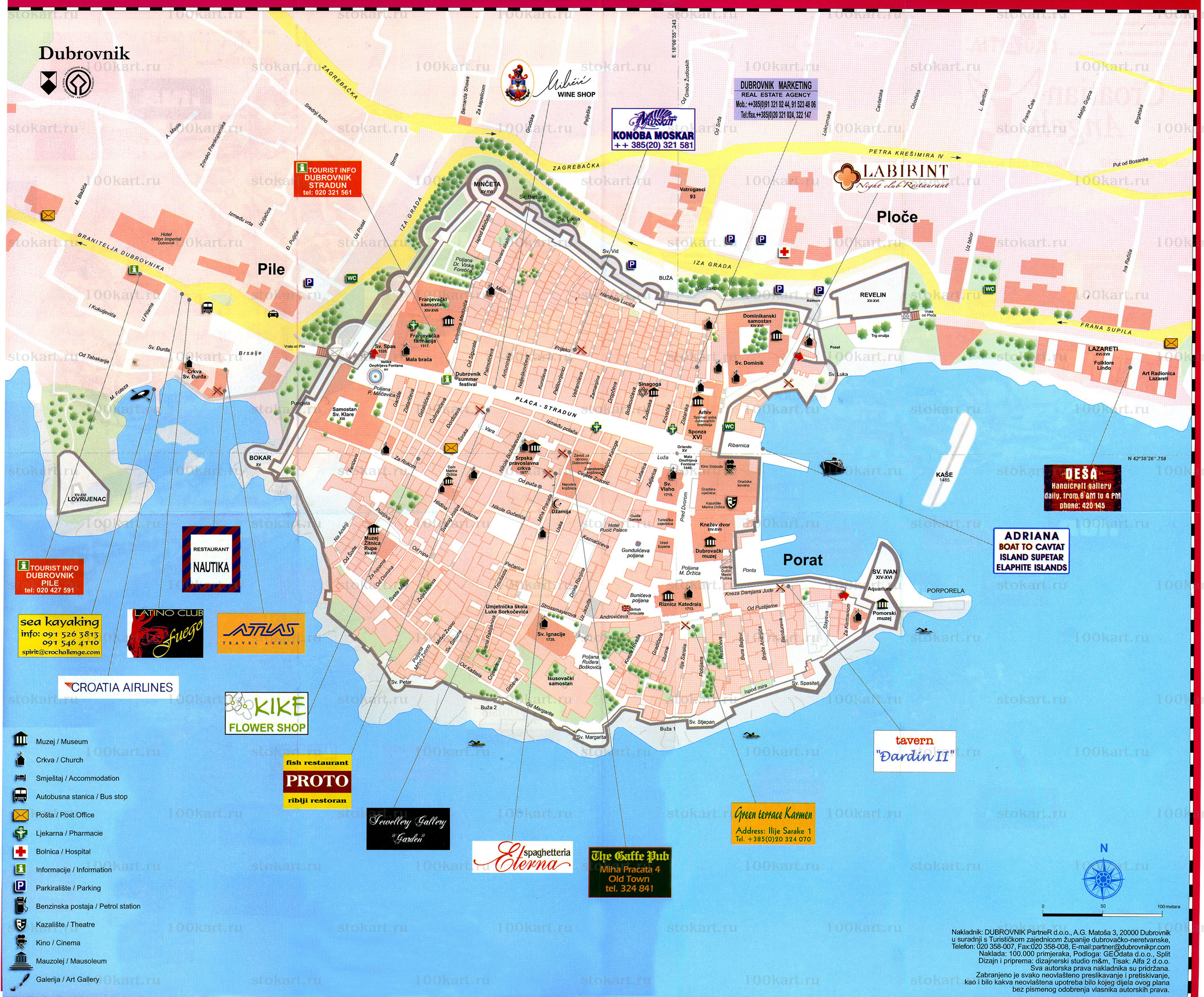 Dubrovnik Map Dubrovnik Mappery