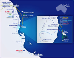 Dunk Island Resort - Great Barrier Reef Queensland Map