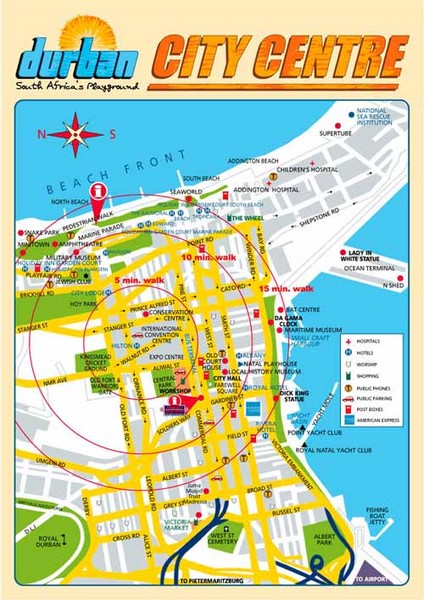 Durban City Center Map