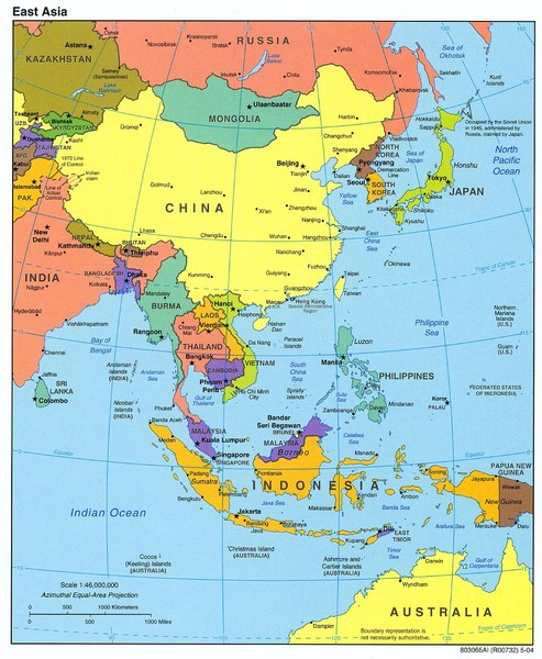 east asia map. Fullsize East Asia Map