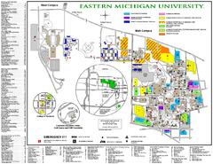Eastern Michigan University Map