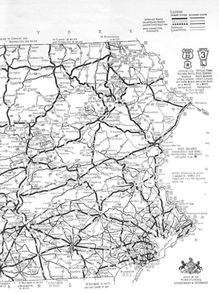 Road Map Pennsylvania