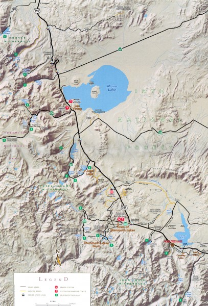 Mammoth Trail Map. Sierra Trailhead Map - Lee