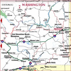 Eastern Washington Road Map
