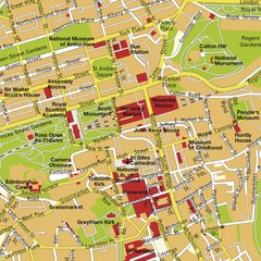 Edinburgh, Scotland Tourist Map