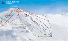 El Colorado-Farellones Ski Trail Map