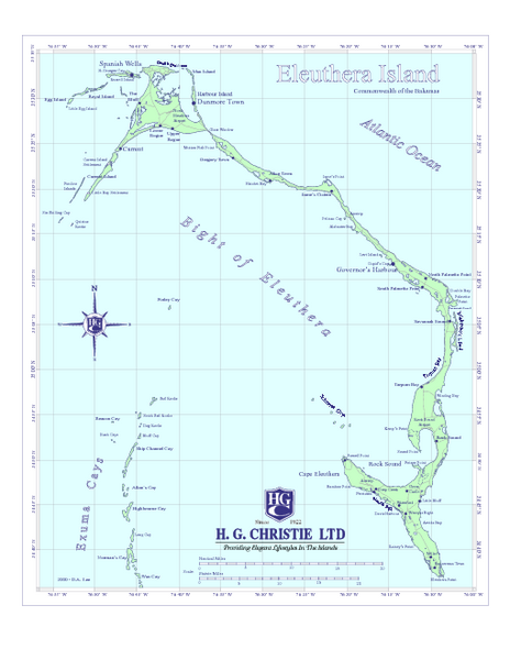 Eleuthera Island Map
