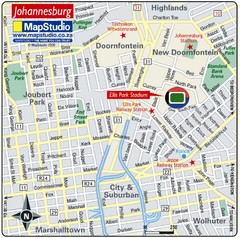 Ellis Park Stadium, Johannesburg, South Africa Map