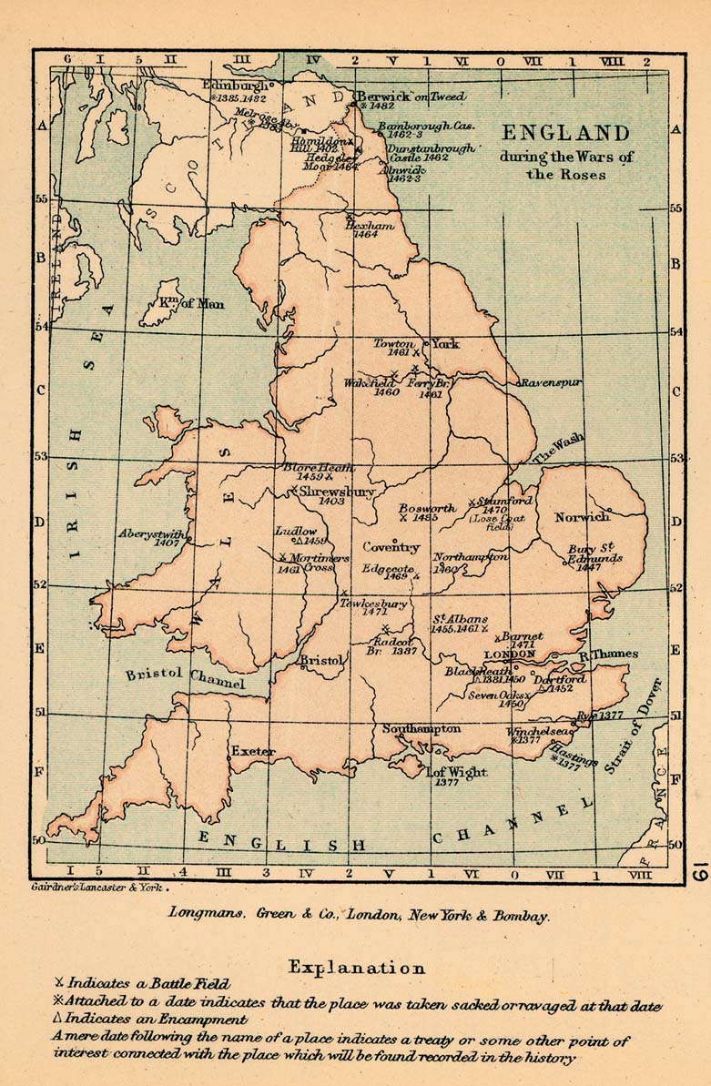 war of the roses map