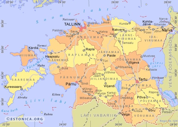 Fullsize Estonia Map