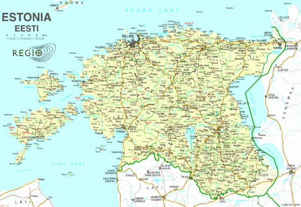 Fullsize Estonia Map