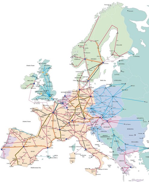 Map Of Europe Rail System