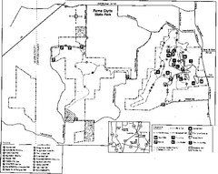 Ferne Clyffe State Park, Illinois Site Map