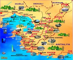Fethiye guide of tourist map
