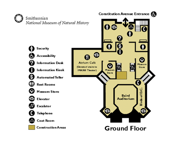 Floor Map of the Smithsonian National Museum of Natural History