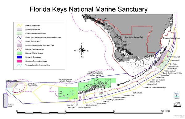 map of florida keys islands. Map of Florida Keys National Marine Sanctuary