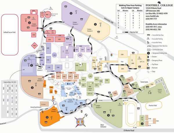 Foothill College Campus Map