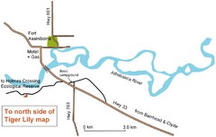 Fort Assiniboine Location Map