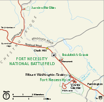 Fort Necessity National Battlefield Official Map