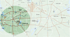 Fort Worth Surrounding Area Map