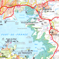 Fort de France area Map