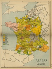 France Under Louis XI Historical Map