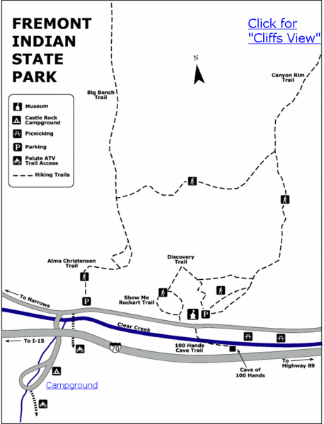 Fremont Indian State Park Map