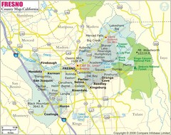 Fresno, California City Map