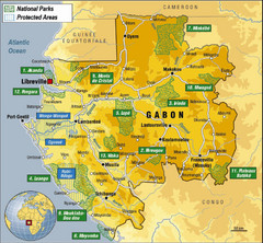 Gabon National Park Map
