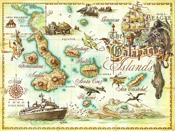 Fullsize Galapagos Islands Map