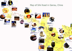 Gansu Silk Road Tourist Map