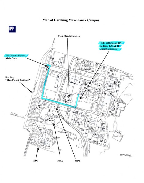 Garching Max-Planck Campus Map