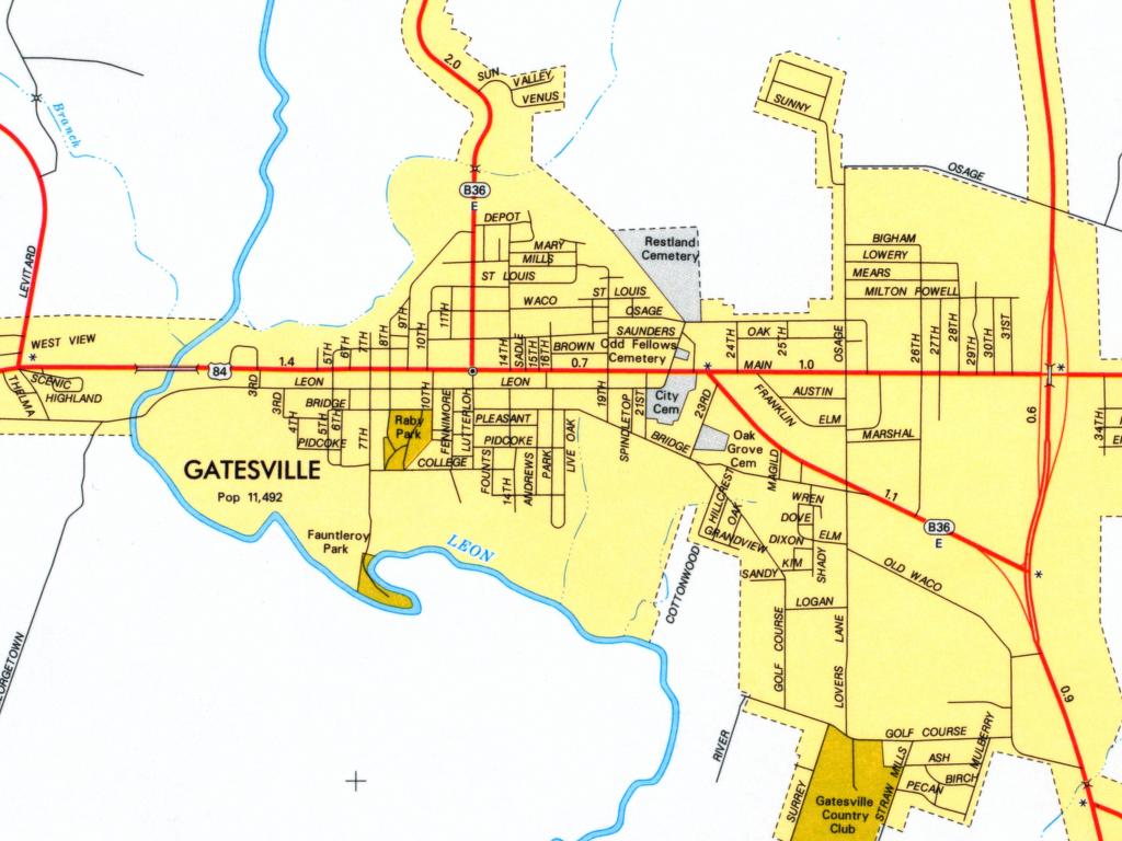 Gatesville City Map Gatesville Texas • mappery