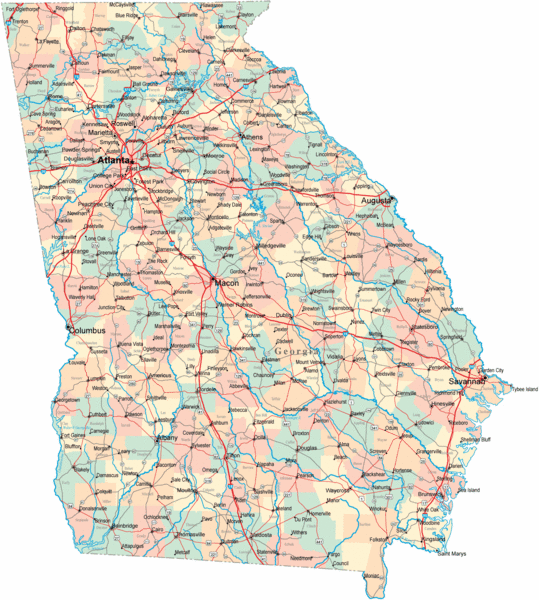 Usa Map Georgia