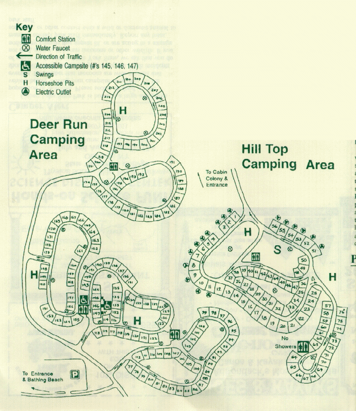 Gilbert Lake State Park Camping Map Gilbert Lake State Park