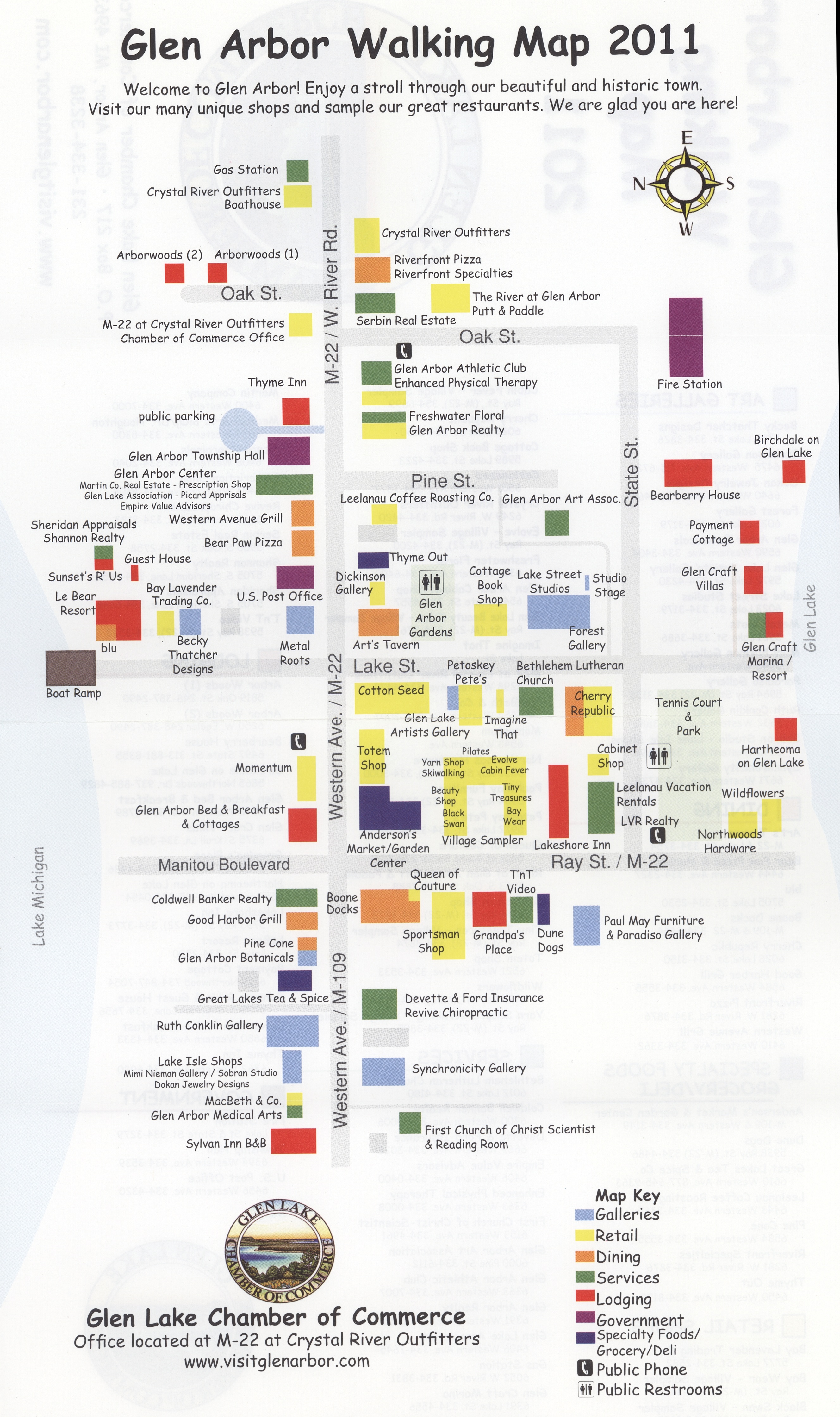 Glen Arbor MI walking map Glen Arbor MI • mappery